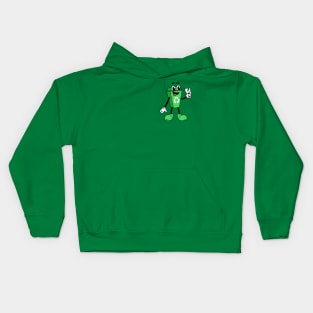 Recycling Can Cartoon Green Kids Hoodie